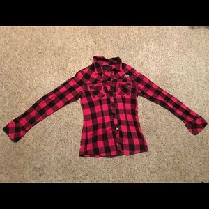 Pink and Black Plaid top